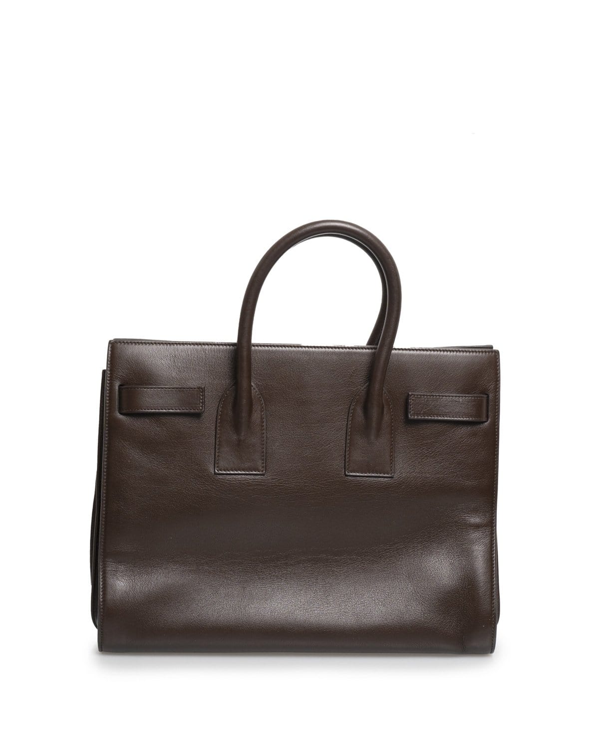 Yves Saint Laurent Yves Saint Laurent Brown Leather Sac De Jour Tote Bag - AGL1454