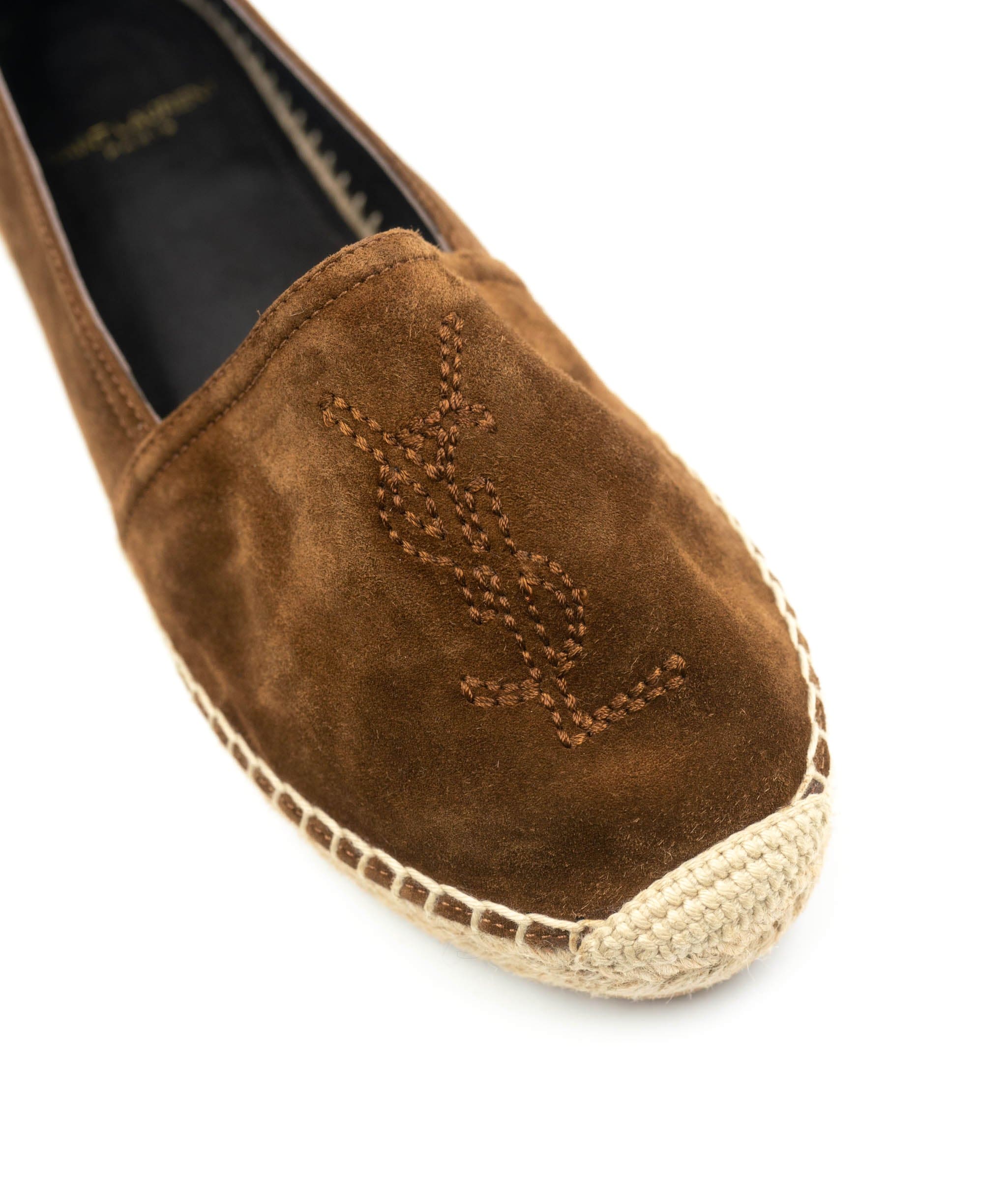 Yves Saint Laurent Saint Laurent Brown Suede Espadrilles size 37 - AWC1871