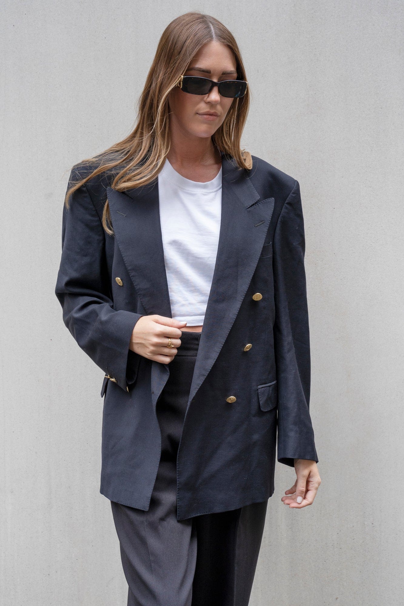 Yves Saint Laurent YSL Navy Blazer Oversized ASL3514