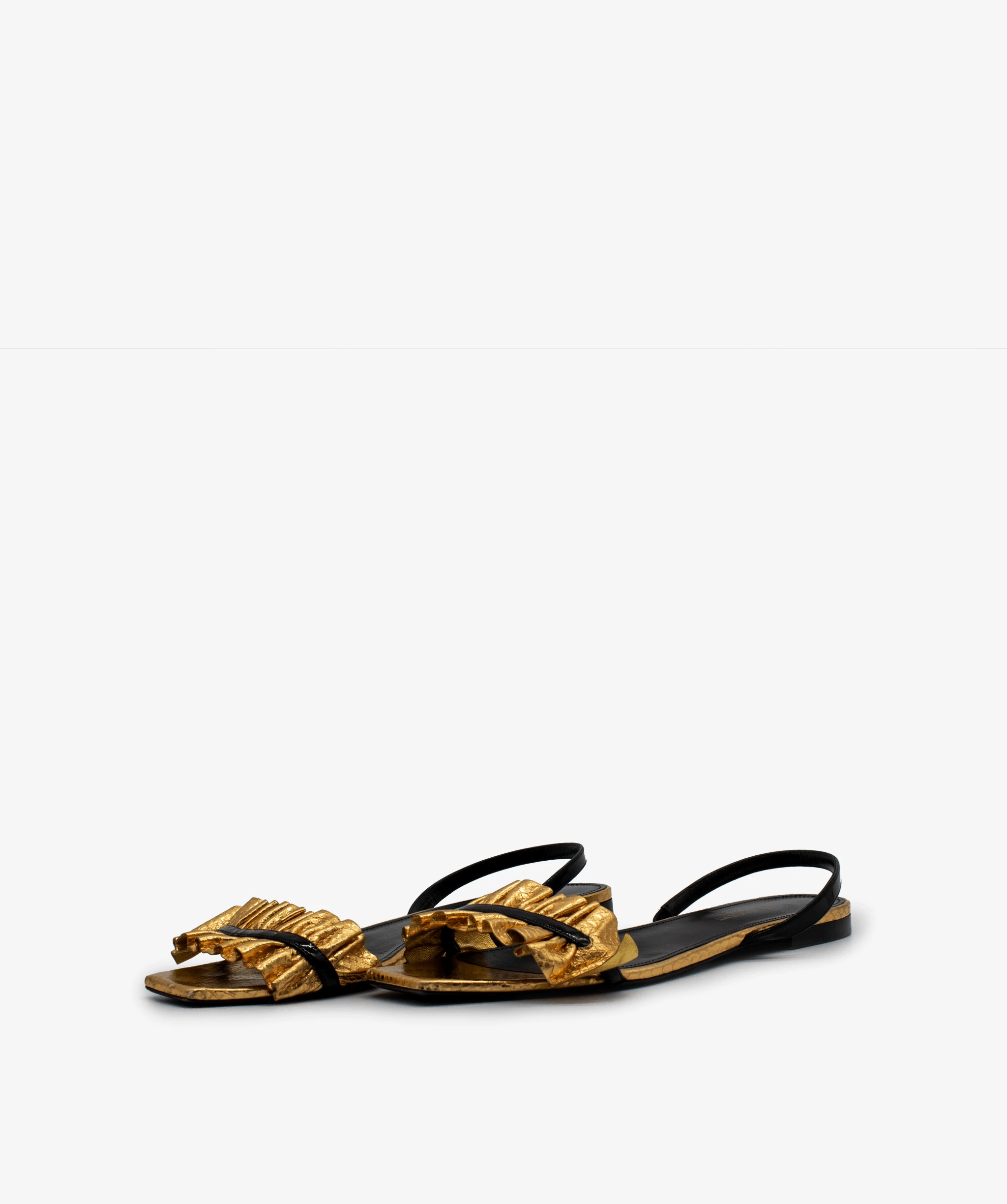 Yves Saint Laurent YSL Pleated Sandals