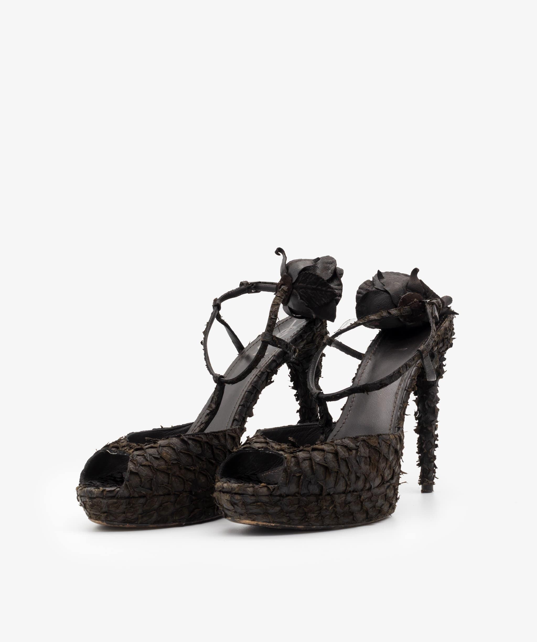 Yves Saint Laurent YSL Python Rose Pumps CW1301