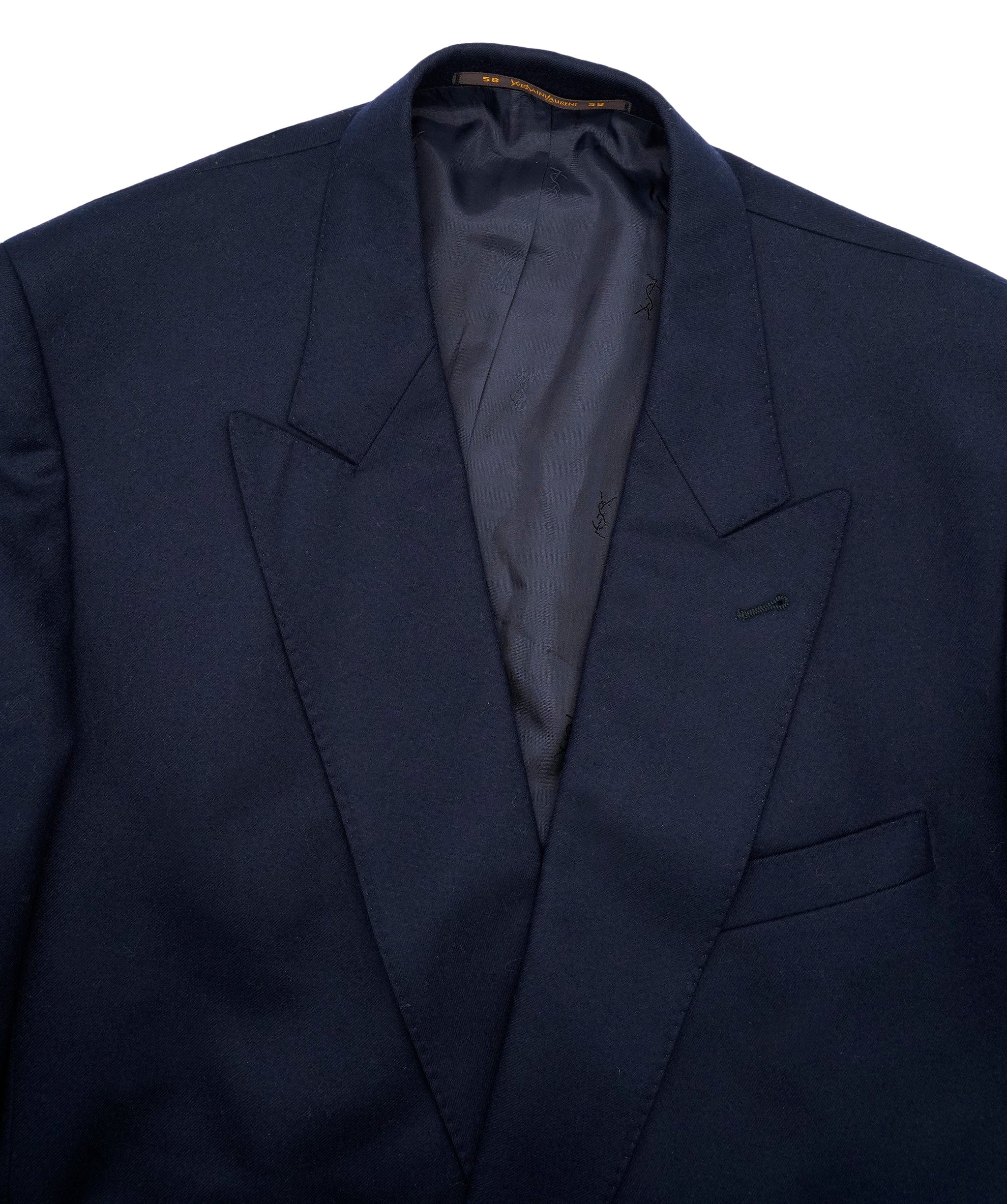 Yves Saint Laurent Yves Saint Laurent Men's Blazer UK 58 Double Breasted Navy Blue ASL6464